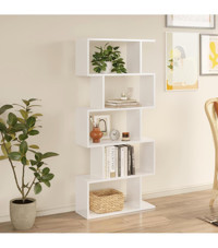 Unisoft Dikey 5 Bölmeli 5 Raflı Suntalam 71x156x24 cm Beyaz