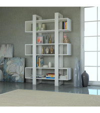Mobilique Çok Gözlü 6 Raflı Suntalam 120x181x30 cm Beyaz