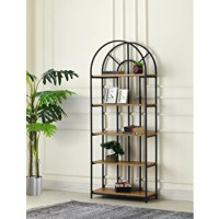 Sivas Gözde Mobilya Kubbeli 5 Raflı Metal 70x180x30 cm Kahverengi