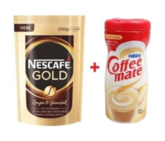 Nescafe Gold Paket Granül Kahve 200 gr + Nestle Coffee Mate 400 gr