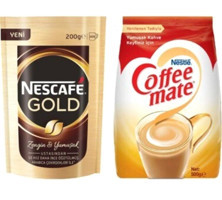 Nestle Nescafe Gold Paket Granül Kahve 200 gr + Nestle Coffee Mate 500 gr