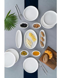 Acar Rowena 13 Parça 6 Kişilik Beyaz Porselen Kahvaltı Takımı