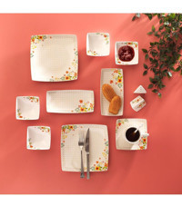 Schafer Day 32 Parça Çok Renkli Desenli Seramik Kahvaltı Takımı