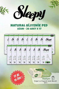 Sleepy Natural Organik Antialerjik İnce 20'li Hijyenik Ped 17 Adet