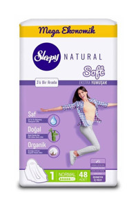 Sleepy Natural Soft Organik Antialerjik İnce 48'li Hijyenik Ped