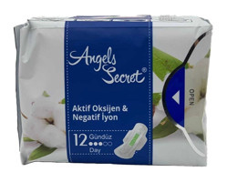 Angels Secret Aktif Oksijen ve Negatif İyon İnce 12'li Hijyenik Ped