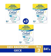 Orkid Extra Hassas Koruma Gece İnce 28'li Hijyenik Ped 3 Adet