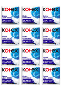 Kotex Ekstra Uzun Gece Ultra İnce 9'lu Hijyenik Ped 12 Adet
