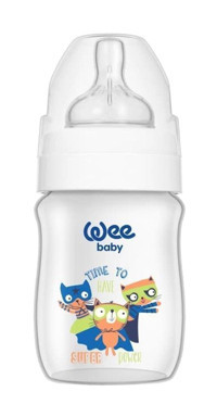 Wee Baby 959 Safari Polipropilen Yenidoğan Yavaş Akışlı 0-6 Ay Desenli Çok Renkli Biberon 150 ml