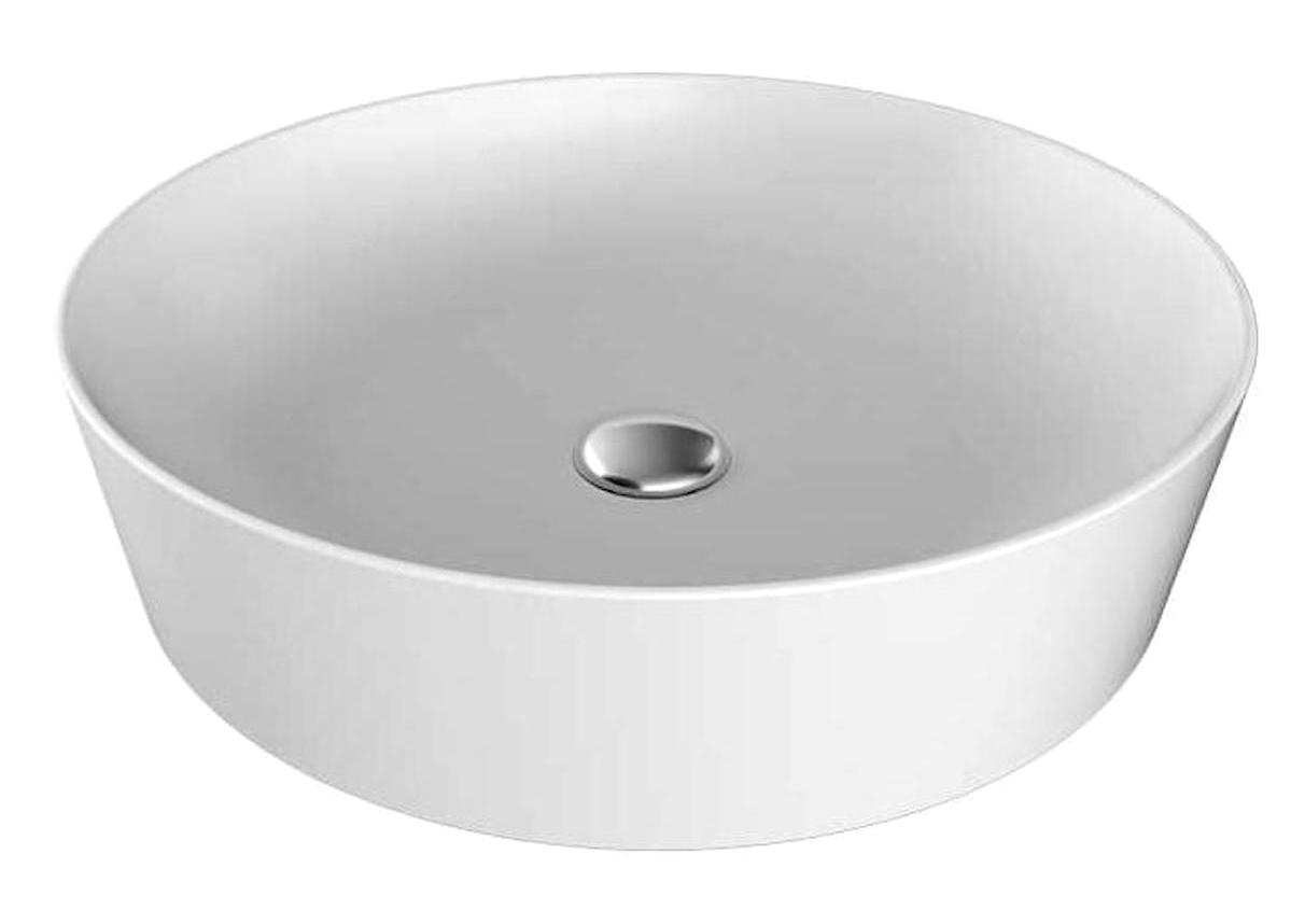 Creavit UL140 Klasik Tekli 40 cm Seramik Tezgah Üstü Yuvarlak Lavabo Beyaz