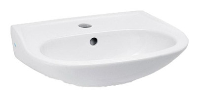 Serel 5440TDS110H Klasik Tekli 35 cm Seramik Tezgah Üstü Asimetrik Lavabo Beyaz