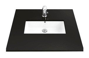 Creavit Klasik Tekli 38 cm Seramik Tezgah Altı Dikdörtgen Lavabo Beyaz
