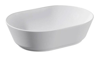 Vitra 7427B003-0016 Klasik Tekli 55 cm Seramik Tezgah Üstü Oval Lavabo Beyaz