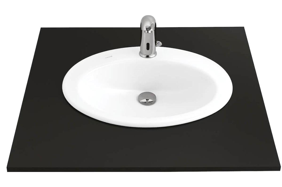 Creavit TP230 Klasik Tekli 58 cm Seramik Tezgah Üstü Yuvarlak Lavabo Beyaz
