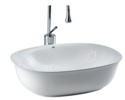 Lena EH-4600 Klasik Tekli Tezgah Üstü Oval Lavabo Beyaz