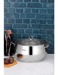 Cooker Ckr910 Cam Kapaklı Çelik 30 cm Derin Tencere