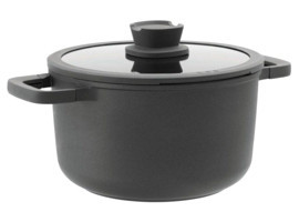 Berghoff 3950303 Leo Cast İndüksiyonlu Cam Kapaklı Alüminyum 24 cm Karnıyarık Tenceresi