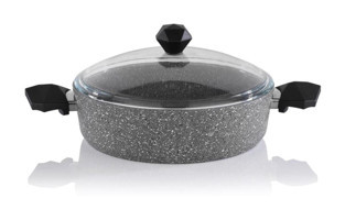 Schafer Cory Cam Kapaklı Granit 26 cm Karnıyarık Tenceresi