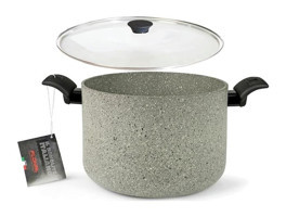 Flonal Monalite Cam Kapaklı Granit 20 cm Derin Tencere
