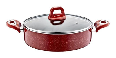 Kahramanlar Kiremit Cam Kapaklı Teflon 28 cm Karnıyarık Tenceresi