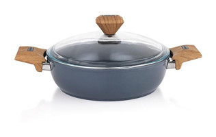 Schafer Fiesta Cam Kapaklı Seramik 24 cm Karnıyarık Tenceresi