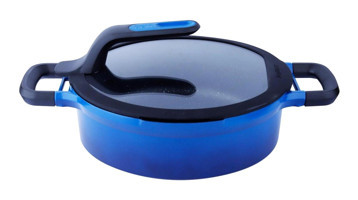 Berghoff Gem Stay İndüksiyonlu Cam Kapaklı Alüminyum 24 cm Karnıyarık Tenceresi