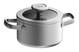 Berghoff Graphite İndüksiyonlu Cam Kapaklı Çelik 16 cm Basık Tencere