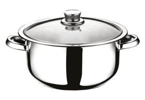 Hascevher Ayışığı İndüksiyonlu Cam Kapaklı Çelik 28 cm Karnıyarık Tenceresi