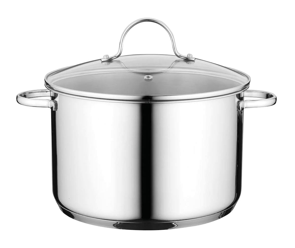 Berghoff Essentials Comfort İndüksiyonlu Cam Kapaklı Çelik 24 cm Karnıyarık Tenceresi