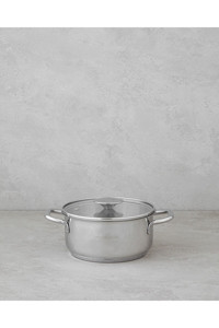 English Home Siena Cam Kapaklı Çelik 16 cm Derin Tencere