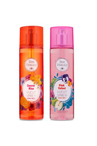 Bee Beauty Secret Kiss-Pink Velvet Fresh Kadın Vücut Spreyi 2x200 ml