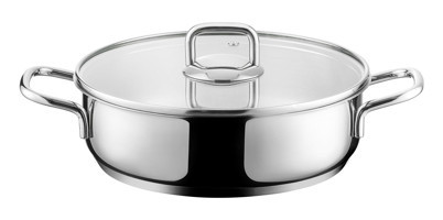 Emsan Gourmet İndüksiyonlu Cam Kapaklı Çelik 26 cm Karnıyarık Tenceresi