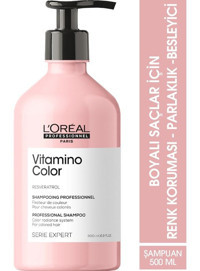 L'oréal Paris Expert Vitamino Renk Koruyucu-Nemlendirici Arındırıcı Boyalı Saçlar İçin Sülfatsız Keratin Standart Kadın Şampuan 500 ml