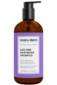 Maruderm Onarıcı Yıpranmış Saçlar İçin Tuzsuz Sülfatsız Argan Yağı ve Hindistan Cevizli Standart Unisex Şampuan 400 ml
