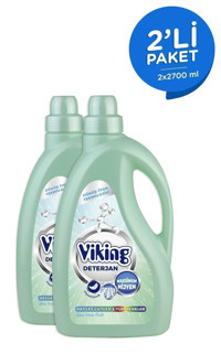 Viking Hassas Ciltler Tüm Renkler İçin 90 Yıkama Sıvı Deterjan 2x2.7 lt
