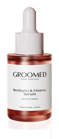 Groomed Besleyici Onarıcı Yüz Dolgunlaştıran Canlandırıcı Yaşlanma Karşıtı Kırışıklık Karşıtı Jel Yüz Serumu 30 ml
