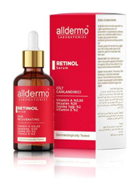 Alldermo Retinollü Canlandırıcı Yaşlanma Karşıtı Kırışıklık Karşıtı Jel Yüz Serumu 30 ml