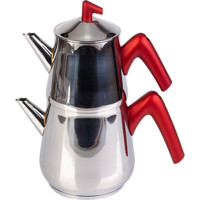 Cooker Çelik Çaydanlık Kırmızı