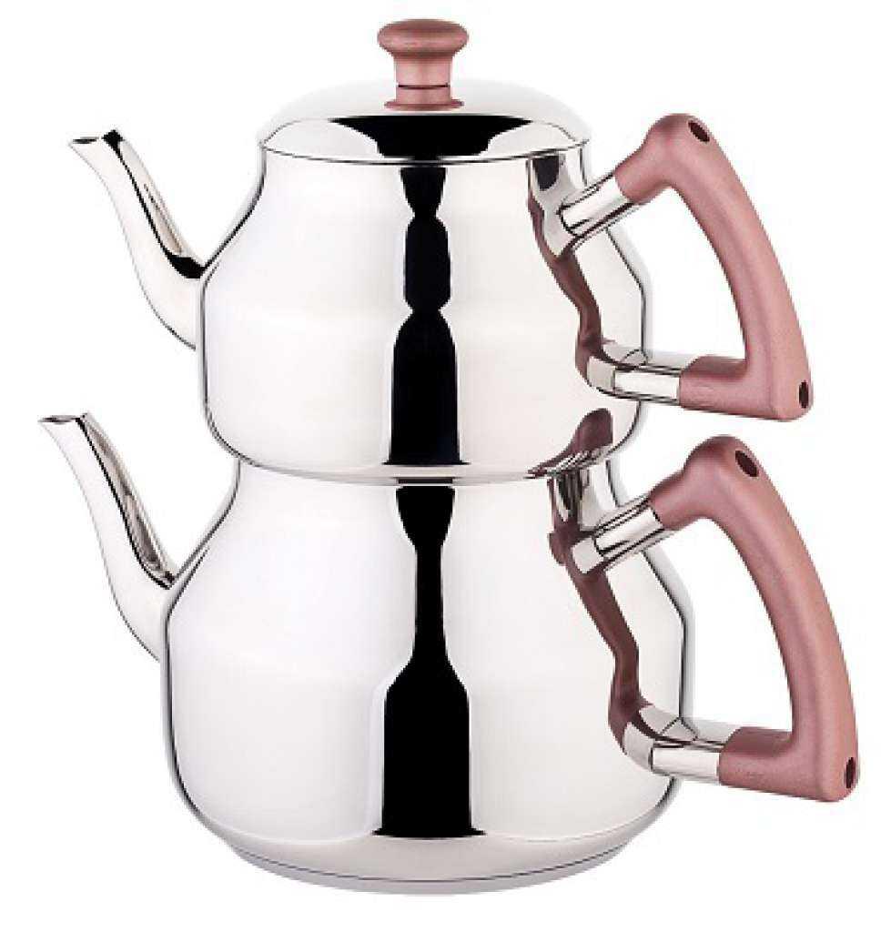 Özkent K-313 Marmaris Mini Çelik Çaydanlık Gümüş