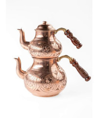 Dmt Copper Home Ağır El Işlemeli Bakır Çaydanlık Rose