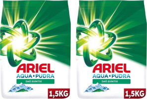 Ariel Beyazlar İçin 10 Yıkama Toz Deterjan 2x1.5 kg