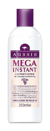 Aussie Mega instant Kanguru Pençesi Özlü Nemlendirici Tuzsuz Boyalı Tüm Saçlar için Kadın Saç Kremi 250 ml