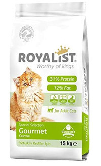 Royalist Premium Gourmet Kuzu Etli Yetişkin Kuru Kedi Maması 15 kg