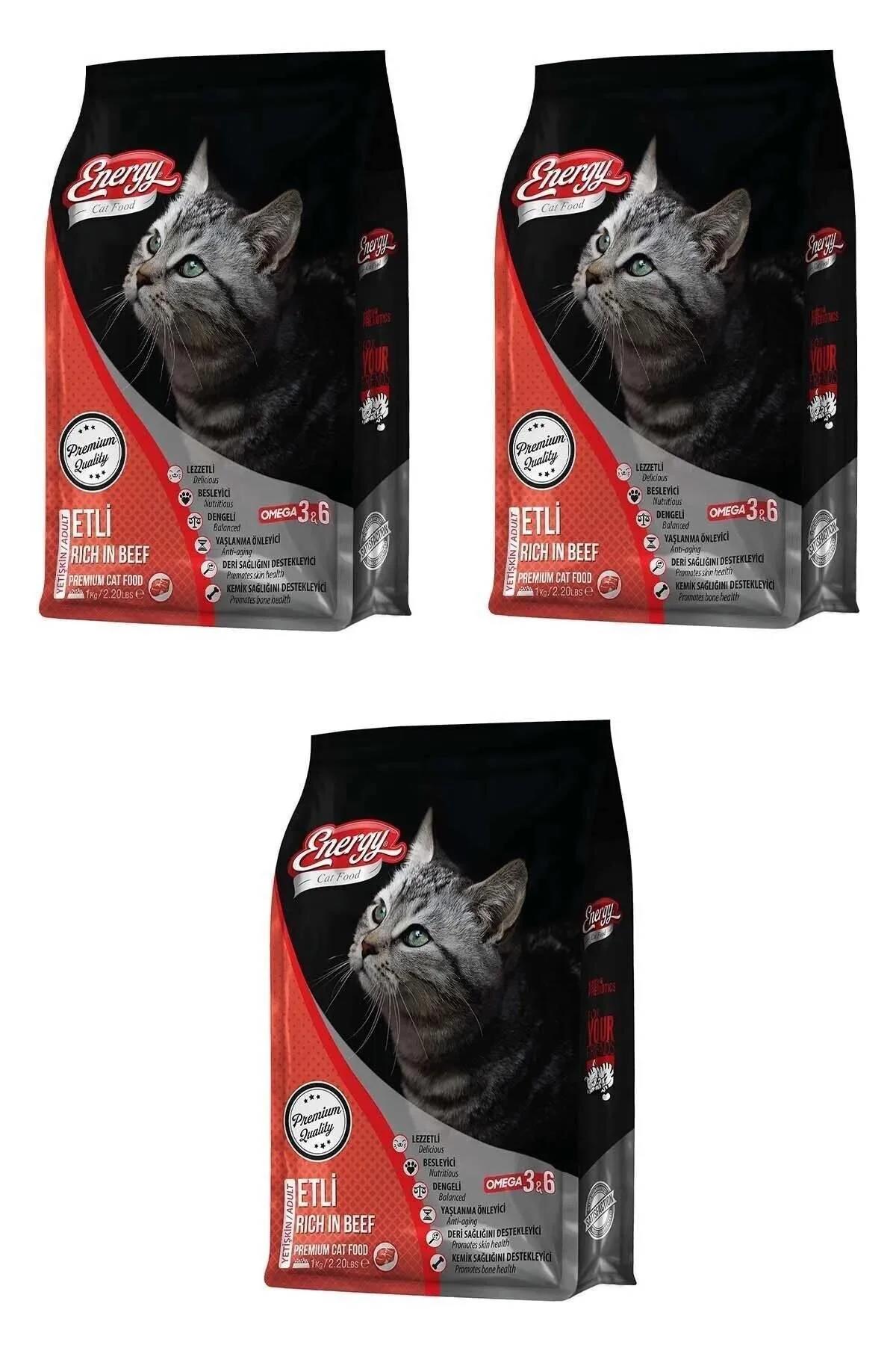 Energy Sığır Etli Yetişkin Kuru Kedi Maması 3x1 kg