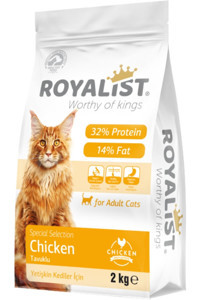 Royalist Worthy Of Kings Tavuklu Düşük Tahıllı Yetişkin Kuru Kedi Maması 2 kg