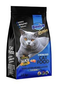 Bonisa Premium Somonlu Kısırlaştırılmış Yetişkin Kuru Kedi Maması 1.5 kg
