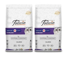 Felicia Sterilised Somonlu Kısırlaştırılmış Az Tahıllı Yetişkin Kuru Kedi Maması 2x2 kg