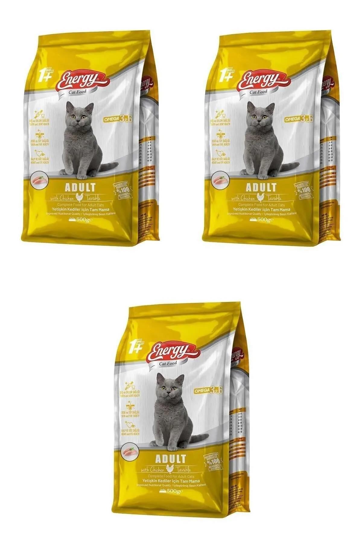 Energy Tavuklu Yetişkin Kuru Kedi Maması 3x500 gr