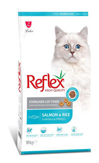 Reflex Sterilsed Pirinçli Somonlu Kısırlaştırılmış Tahıllı Yetişkin Kuru Kedi Maması 10 kg