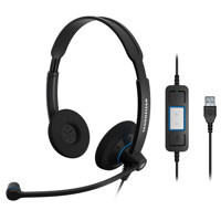Sennheiser SC-504549 USB Gürültü Önleyici Mikrofonlu Kablolu Kulak Üstü Kulaklık Siyah